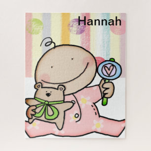 Puzzles Baby Girl Pastellstreifen
