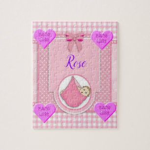 Puzzles Baby Girl Pink Strip