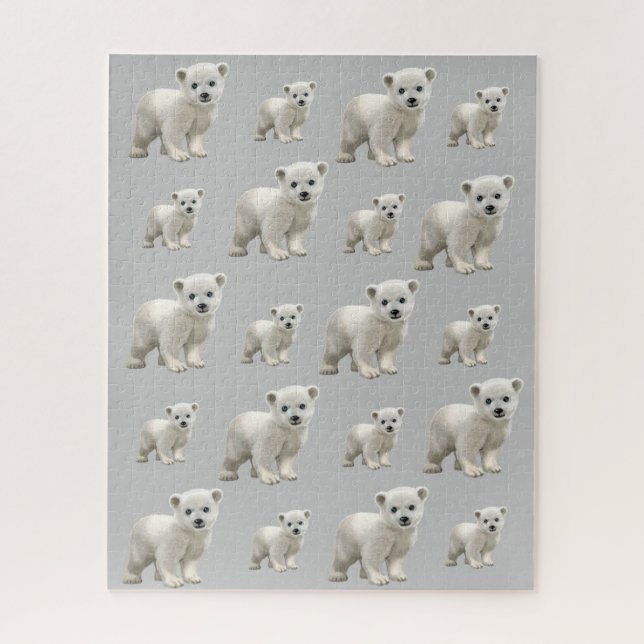 Puzzles Baby Polar Bear Silver (Vertikal)