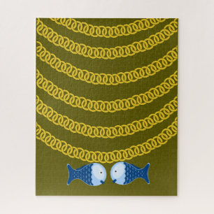 Puzzles Blauer Fisch