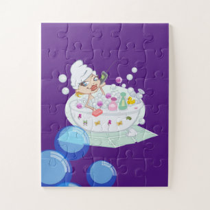 Puzzles Bubble Bath Lila
