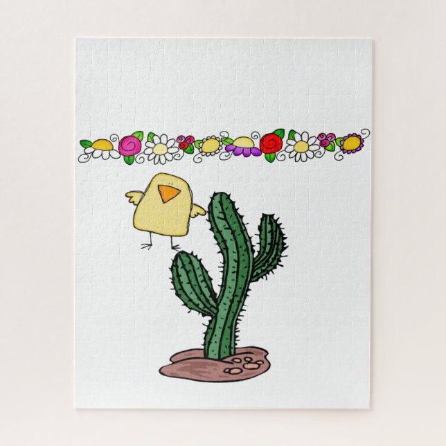 Puzzles Cactus Blume (Vertikal)