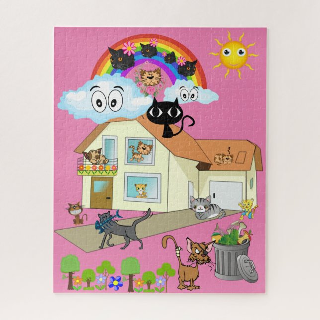 Puzzles Cats Rainbow House (Vertikal)