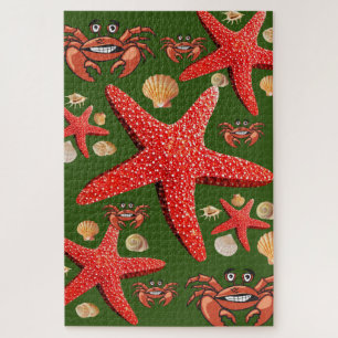 Puzzles Crab Starfish Beach Muscheln
