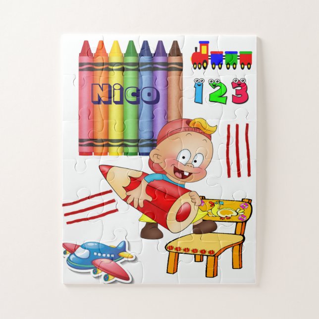 Puzzles Crayons Flugzeuganzahl (Vertikal)