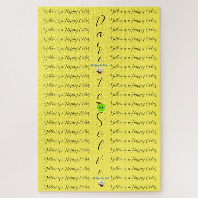 Puzzles, die den gelben Mut zum Lösen herausforder Puzzle (Vertikal)