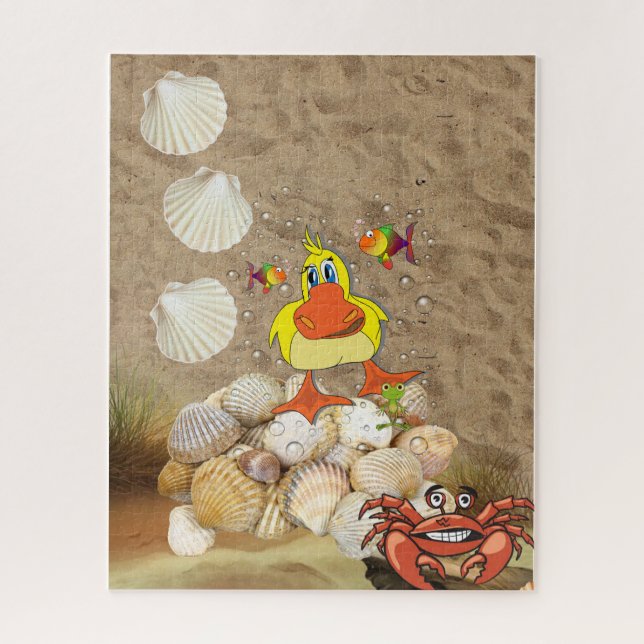 Puzzles Ducks Beach Sand Stones Lobster (Vertikal)