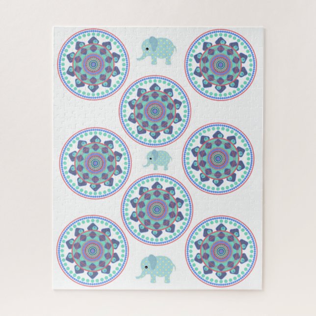Puzzles Elephant Mandala (Vertikal)