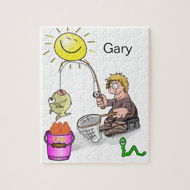 Puzzles Fisherman Fish Sun (Vertikal)