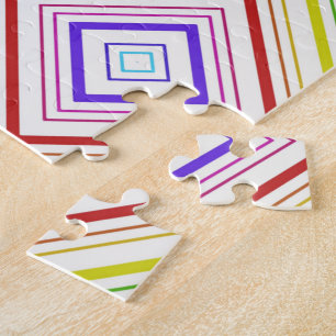Puzzles Gelb und Weiß Streifen