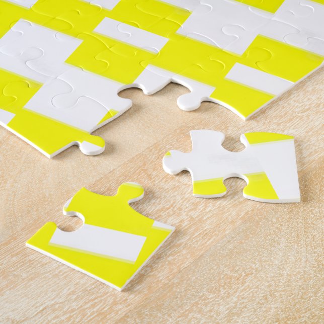 Puzzles Gelb & Weiß gestreift (Seite)