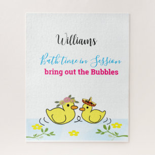 Puzzles Gelbe Enten Bläschen Bläschen Zeit