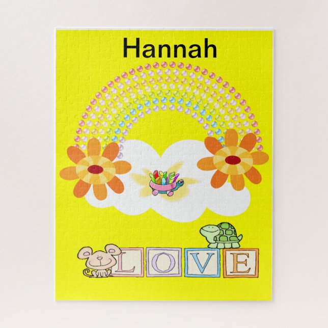 Puzzles Gelbe Schildkröte-Liebe (Vertikal)