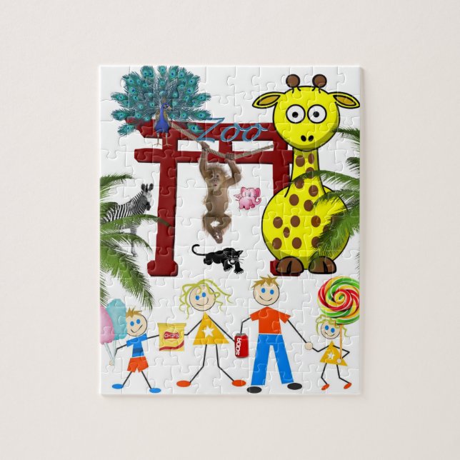 Puzzles Giraffe Zoo Monkey (Vertikal)