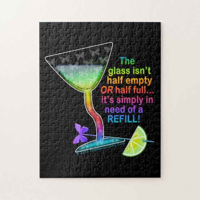 PUZZLES - GLAS HALB VOLL (Vertikal)