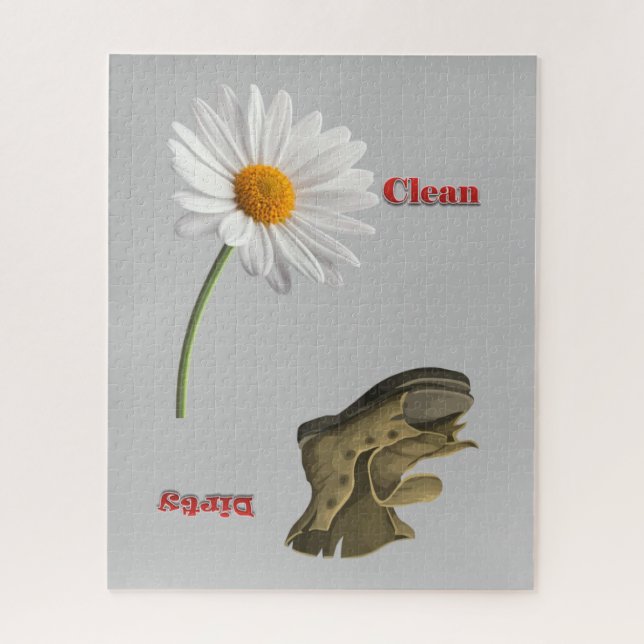 Puzzles Gray Daisy Dirty Shoe Clean (Vertikal)