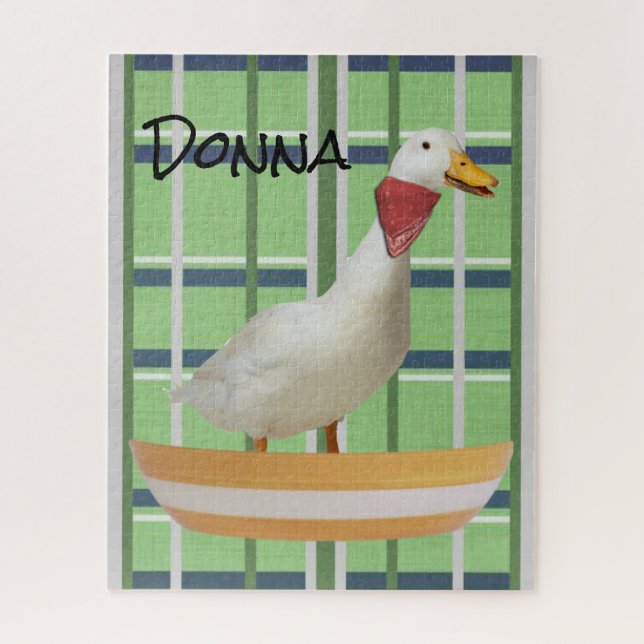 Puzzles Green Kariert Duck Vintag (Vertikal)