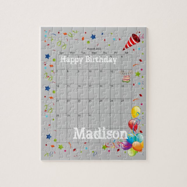Puzzles, Happy Birthday August 2022 Jigsaw Puzzle (Vertikal)