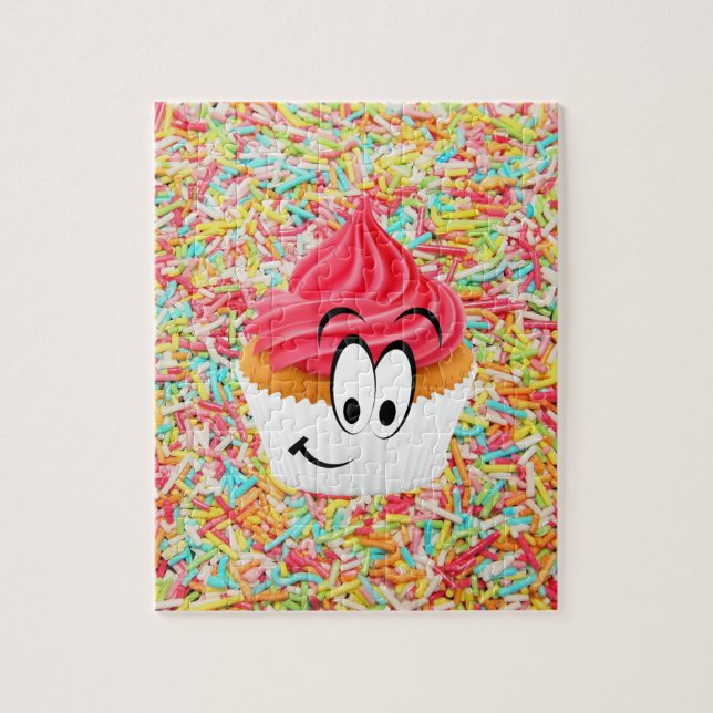 Puzzles Happy Birthday Cupcake Sprinkles (Vertikal)