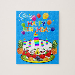 Puzzles Happy Birthday Fruchtkuchen