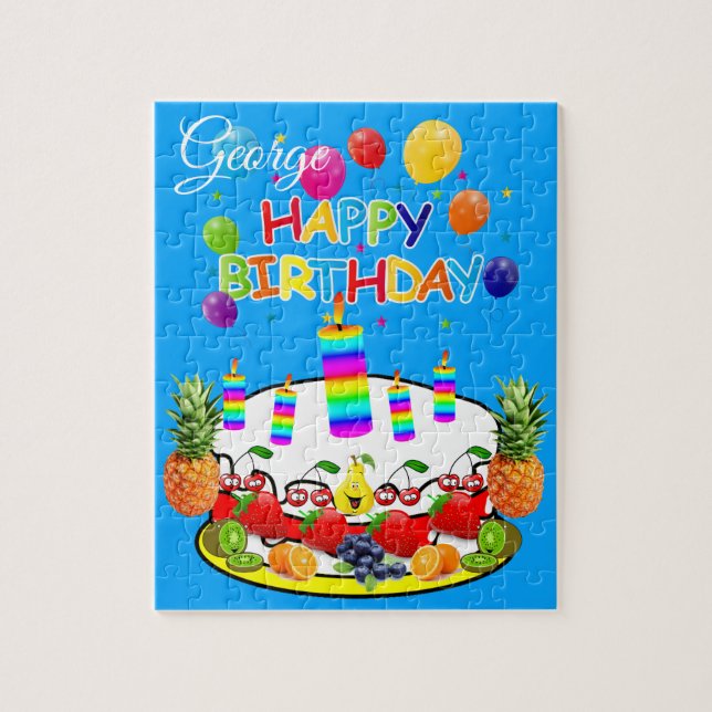 Puzzles Happy Birthday Fruchtkuchen (Vertikal)
