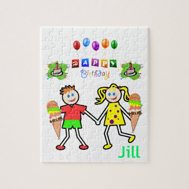 Puzzles Happy Birthday Ice Creme (Vertikal)