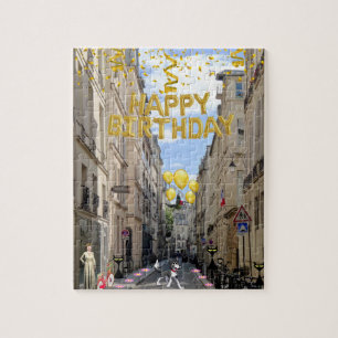 Puzzles Happy Birthday Paris Frankreich Frau Flora