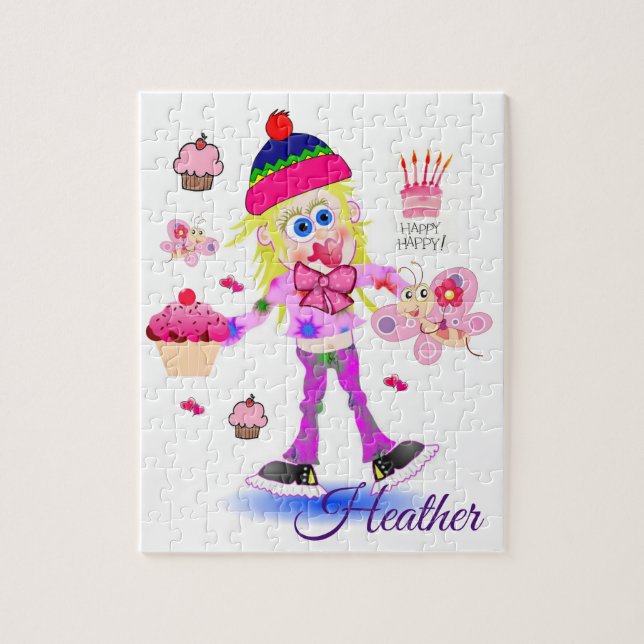 Puzzles Happy Geburtstagskuchen Butterfly (Vertikal)