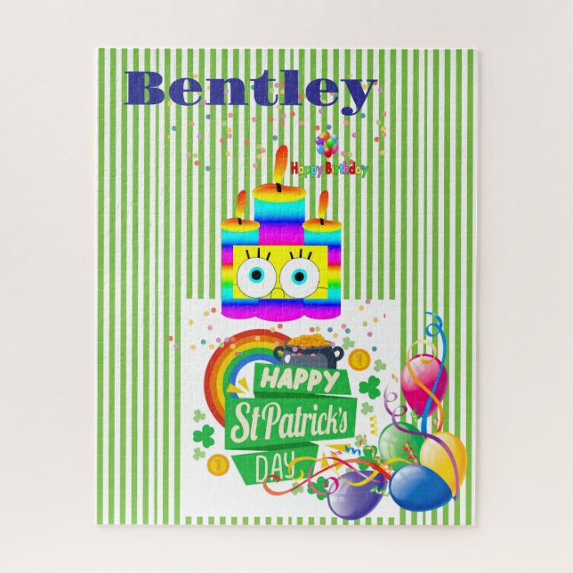 Puzzles Happy St. Patrick's Day Happy Birthday (Vertikal)