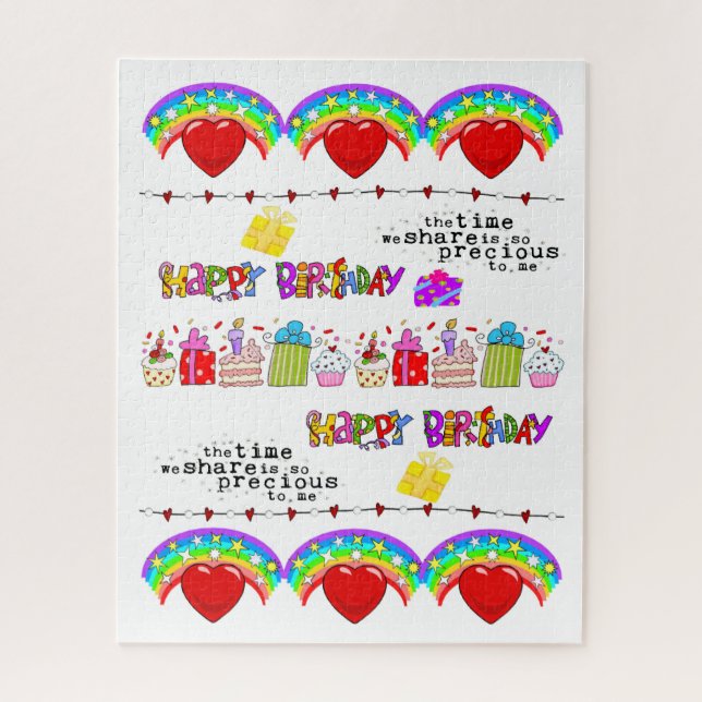 Puzzles Happy Valentine's Day Happy Birthday (Vertikal)