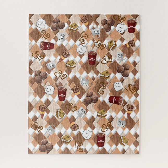Puzzles Heiße Schokolade Marshmallow (Vertikal)