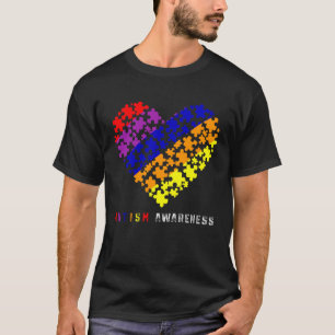 Puzzles Herz Liebe Autismus-Bewusstsein Mutter Vat T-Shirt