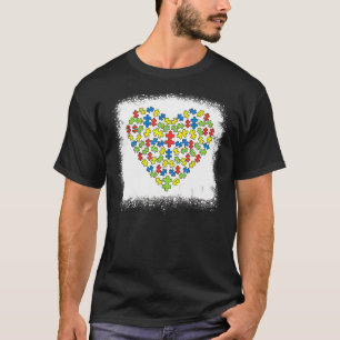 Puzzles Herzinfarkt Autismus Aufklärung Mama Vater T-Shirt