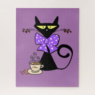 Puzzles Lila Cat Bow-Kaffee