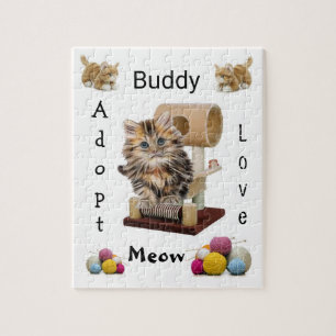 Puzzles Meow Kitten Condo Adoptiert Liebe