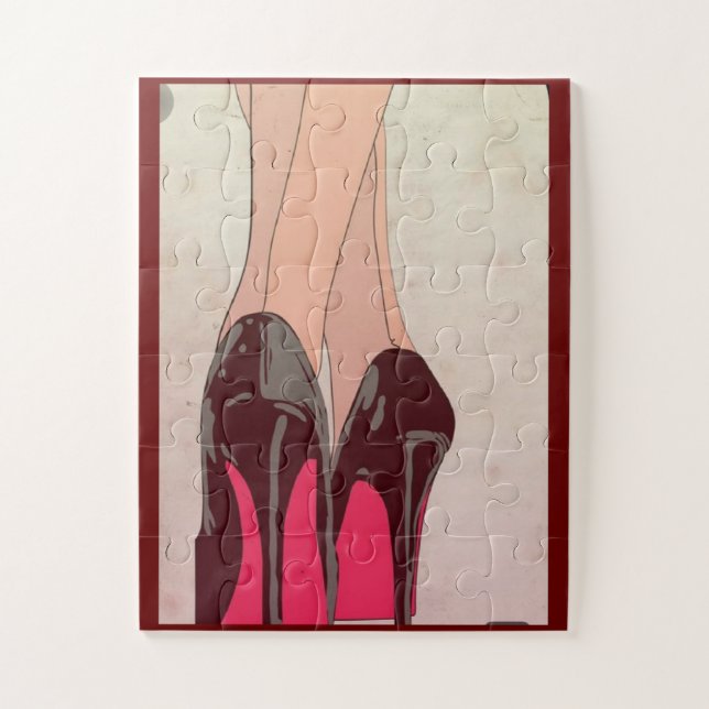 Puzzles mit roten Schuhen (Vertikal)