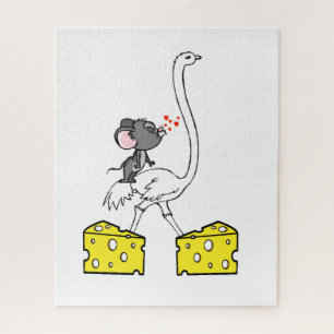 Puzzles Mouse Cheese Ostrich
