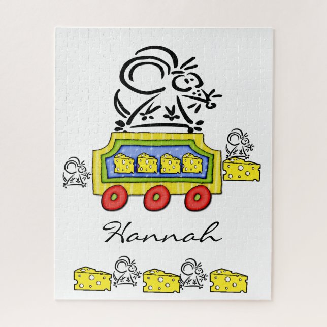 Puzzles Mouse Käse Zugfahrt (Vertikal)