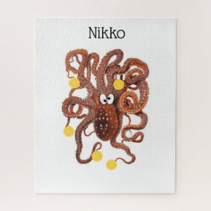 Puzzles Orangen Oktopus