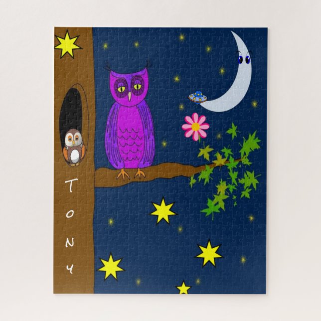 Puzzles Owl Moon Stars (Vertikal)