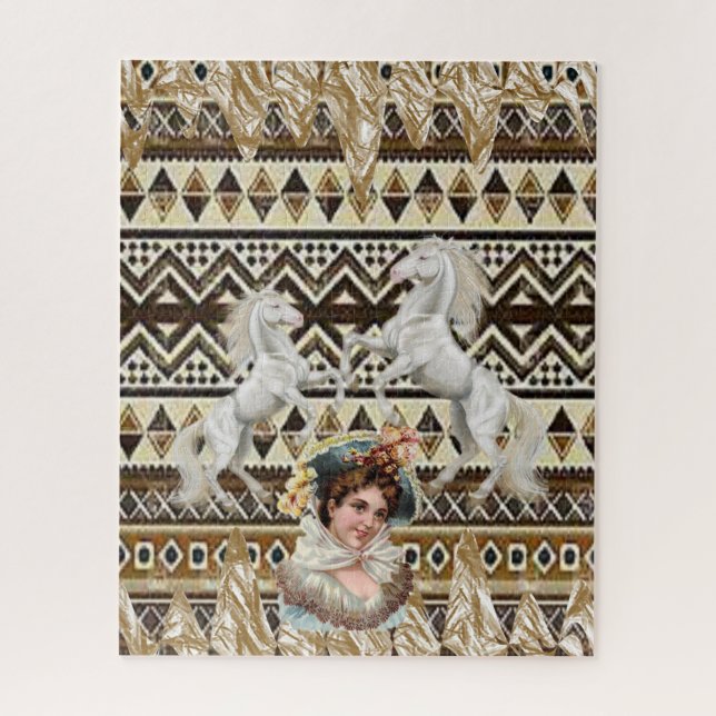 Puzzles Pferde Viktorianisch (Vertikal)