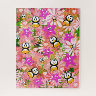 Puzzles Pinguin Floral