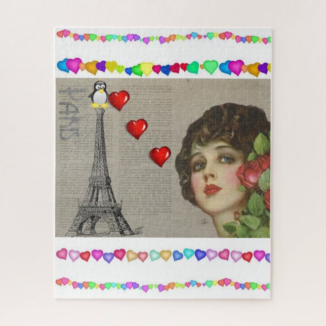 Puzzles Pinguin Herzenslust Valentine (Vertikal)