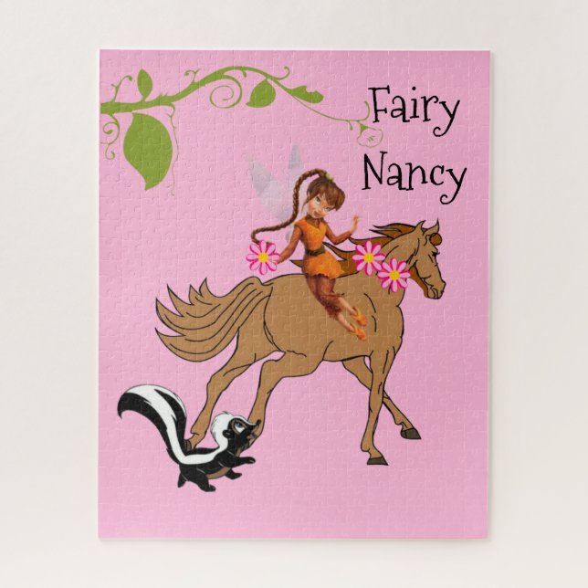 Puzzles Pink Fairy Horse Skunk (Vertikal)