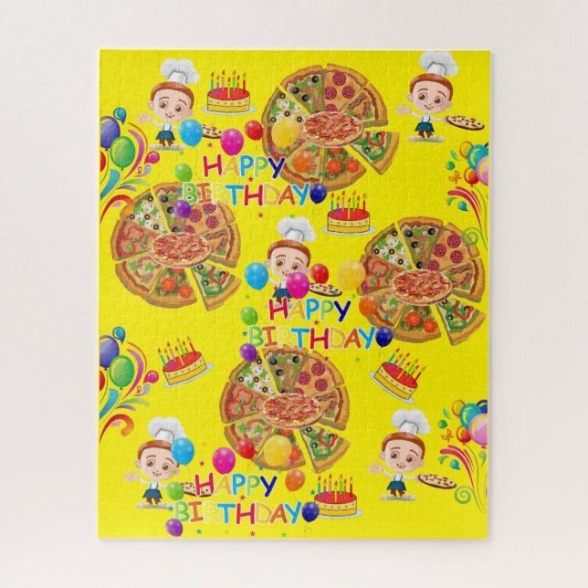 Puzzles Pizza Happy Birthday (Vertikal)