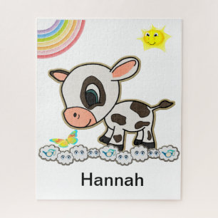 Puzzles Rainbow Clouds Kuh Sun