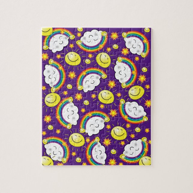 Puzzles Rainbows Wolken Sun Stars (Vertikal)