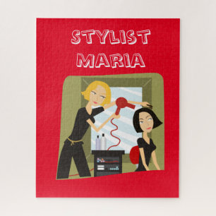Puzzles Red Beauty Salon Stylist