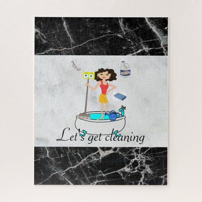 Puzzles Reinigen Lady Marble Black (Vertikal)