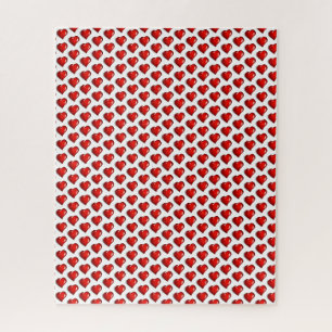 Puzzles Rote Herzen Frohen Valentinstag 